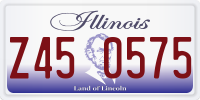 IL license plate Z450575