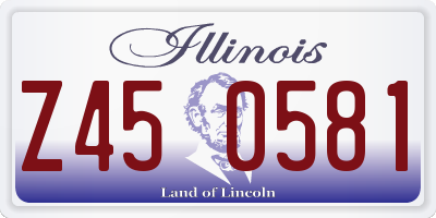 IL license plate Z450581