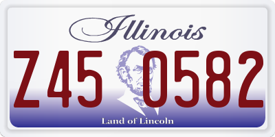 IL license plate Z450582