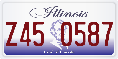 IL license plate Z450587