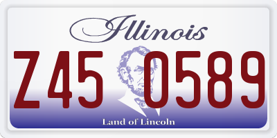 IL license plate Z450589