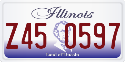 IL license plate Z450597