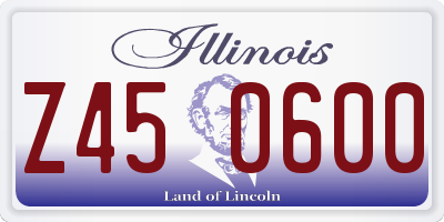 IL license plate Z450600