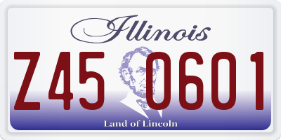IL license plate Z450601