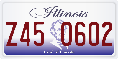 IL license plate Z450602