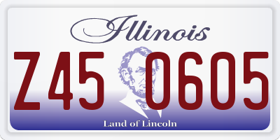 IL license plate Z450605