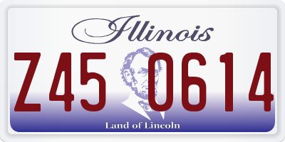 IL license plate Z450614