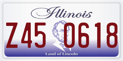 IL license plate Z450618