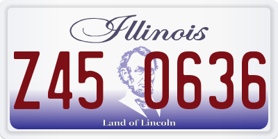 IL license plate Z450636
