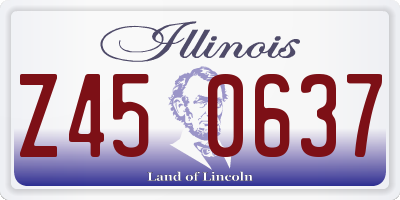 IL license plate Z450637