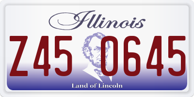 IL license plate Z450645