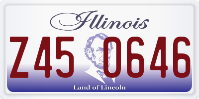 IL license plate Z450646