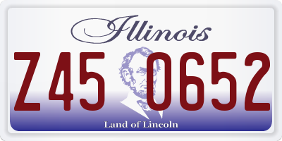 IL license plate Z450652