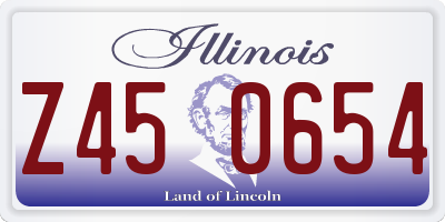 IL license plate Z450654