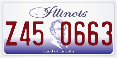 IL license plate Z450663