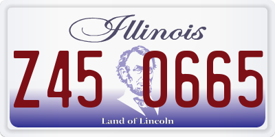 IL license plate Z450665