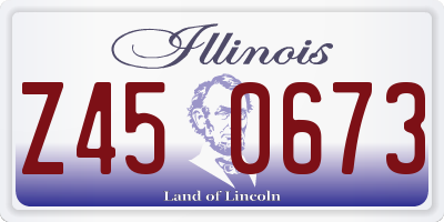 IL license plate Z450673