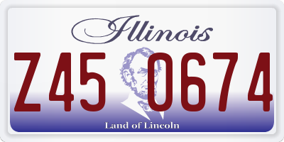 IL license plate Z450674