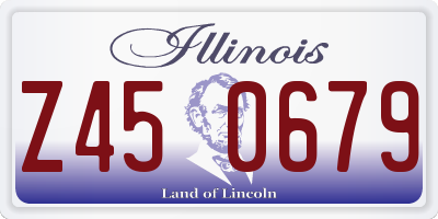 IL license plate Z450679
