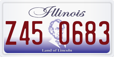 IL license plate Z450683