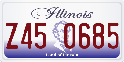 IL license plate Z450685