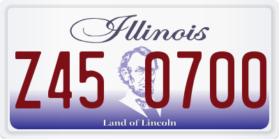 IL license plate Z450700