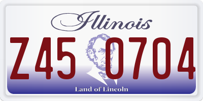 IL license plate Z450704