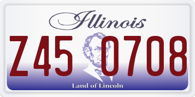 IL license plate Z450708