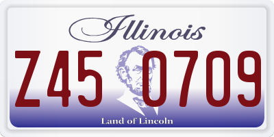 IL license plate Z450709