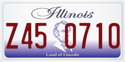 IL license plate Z450710