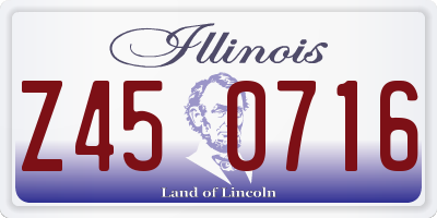 IL license plate Z450716