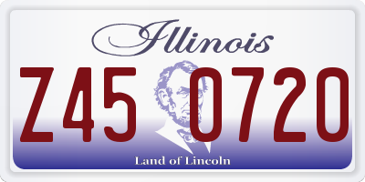 IL license plate Z450720