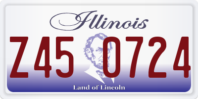 IL license plate Z450724