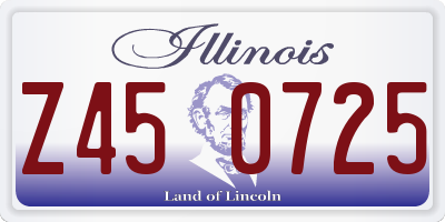 IL license plate Z450725