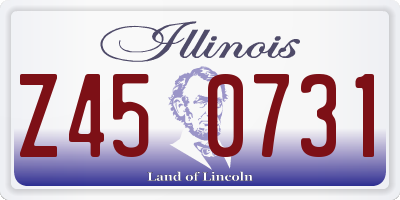 IL license plate Z450731