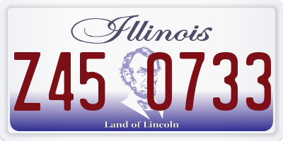 IL license plate Z450733