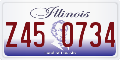 IL license plate Z450734