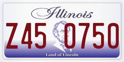 IL license plate Z450750