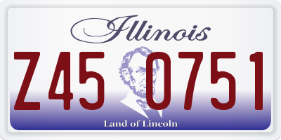IL license plate Z450751
