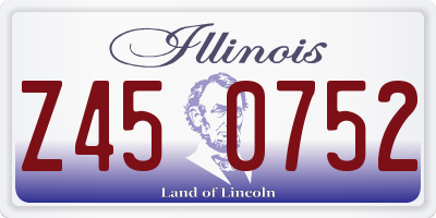 IL license plate Z450752