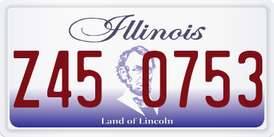 IL license plate Z450753