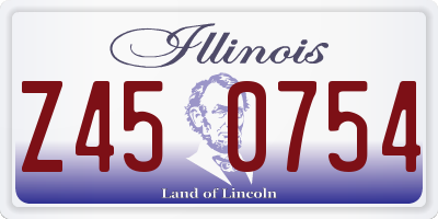 IL license plate Z450754
