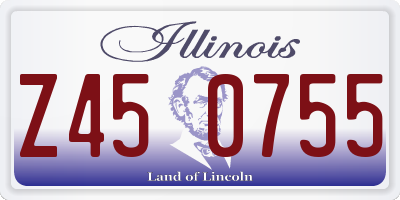 IL license plate Z450755