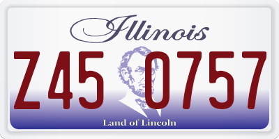 IL license plate Z450757
