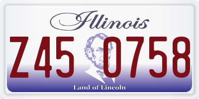IL license plate Z450758