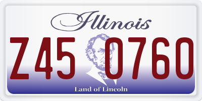 IL license plate Z450760