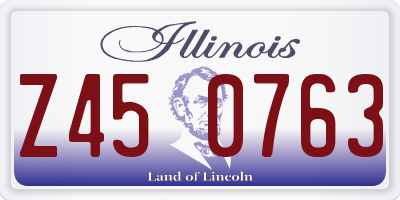 IL license plate Z450763