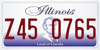 IL license plate Z450765