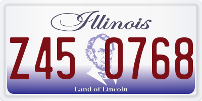 IL license plate Z450768