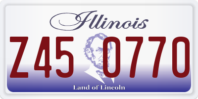 IL license plate Z450770